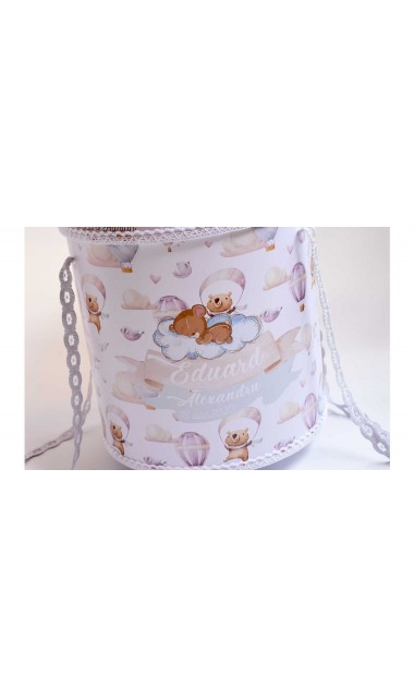 Trusou de botez cu ursuleti si baloane de aer cald Air Ballons Teddy Bear 22